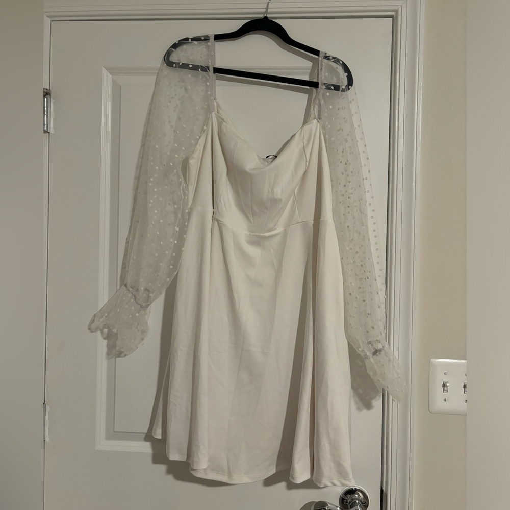 Pearl White Skater Dress